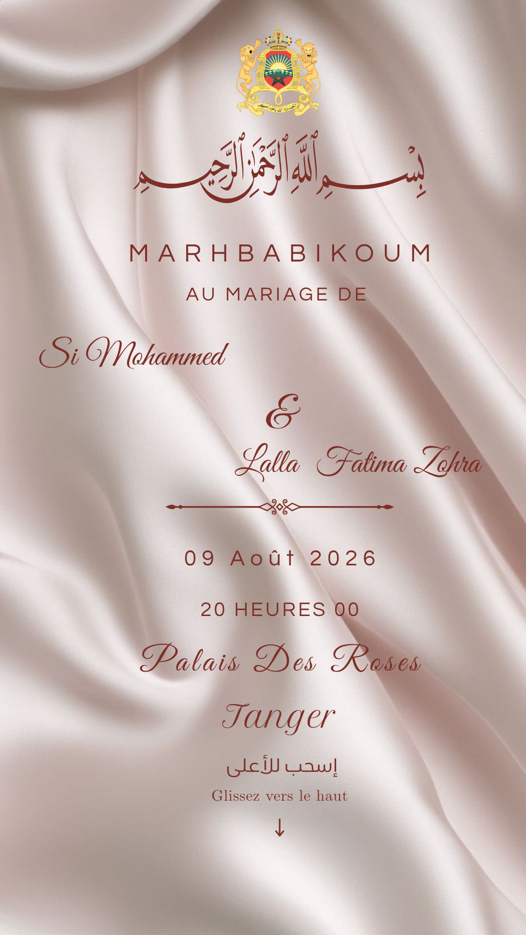 Décor mariage Fatima Zohra et Mohammed
